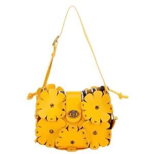 Kurt Geiger, Chelsea Flowers Bag in Mustard